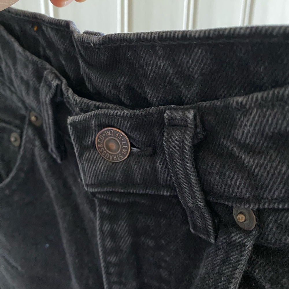 LEVI’S VINTAGE 1990 531 black denim jeans size 25 - Picture 8 of 12